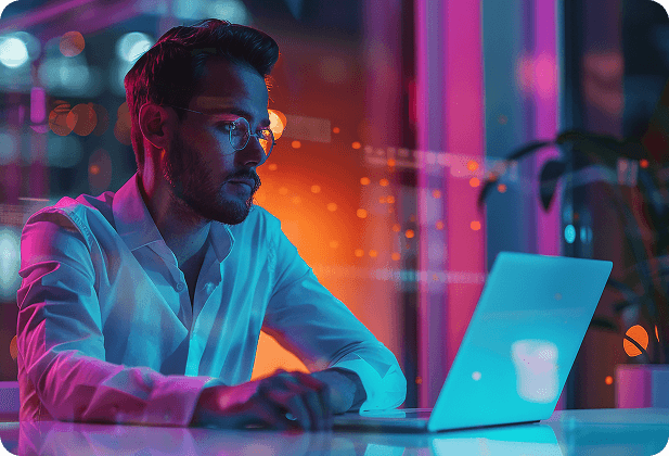 Empresário trabalhando