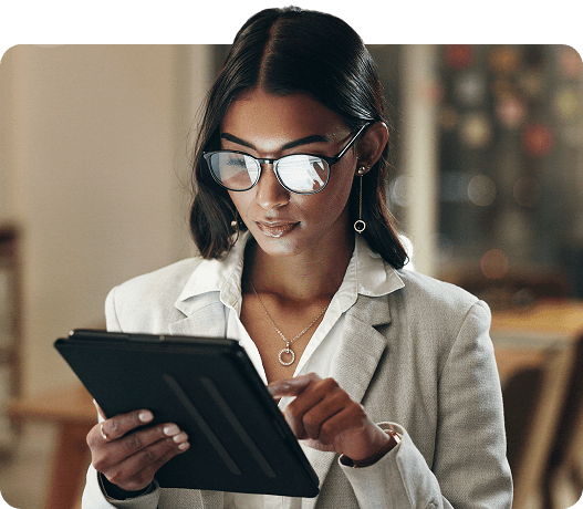 Mulher usando tablet